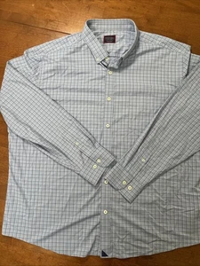 Camisa con botones Untuckit para hombre talla 3XL mezcla de nailon azul manga larga - Imagen 1 de 12