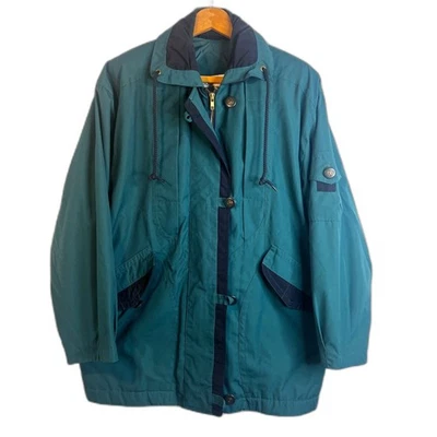 Mulberry Street Retro Y2K Wind Rain Jacket Green Lightweight Zip Up Size Small* - Image 1 of 4