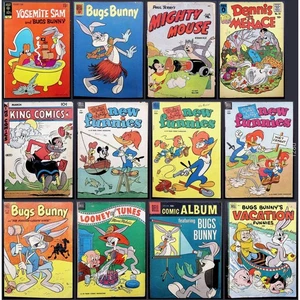 Vintage 12x Comic Book Lot: Bugs Bunny, Mighty Mouse, Dennis The Menace + More - Picture 1 of 19