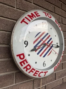 VTG PRE DOUBLE BUBBLE CINCINNATI ADVERTISING PRODUCTS DINER STORE GAS CLOCK - Picture 1 of 7