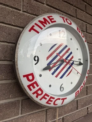 VTG PRE DOUBLE BUBBLE CINCINNATI ADVERTISING PRODUCTS DINER STORE GAS CLOCK - Image 1 of 4