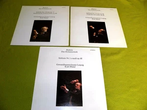 Brahms - Simphonies No. 1 + 2 + 3 - Kurt Masur - RARE Eterna STEREO 3xLP LOT - Picture 1 of 10