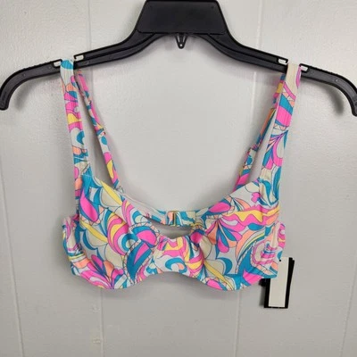 California Waves Multicolor Underwire Bikini Top Size L Adjustable Straps - Image 1 of 4