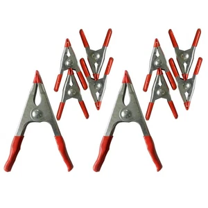 10 Pc Metal Spring Clamps Rubber Tips Tool Assorted 2" 4" Clips Steel Heavy Duty - Picture 1 of 1