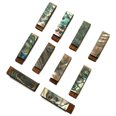 10x Abalone Rippled Inlay Violin Viola Bow Frog Slide Bow Cover Fix Repair - Image 1 of 4