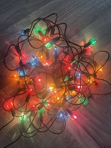 Vintage Multicoloured Petal Christmas Lights X 50 - Picture 1 of 10