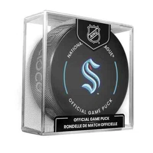 Seattle Kraken NHL Official Game Model Puck In Display Case - Picture 1 of 1