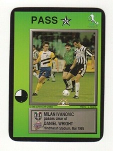 Soccer Card 1996. Milan Ivanovic Adelaide City, Daniel Wright Brisbane Strikers