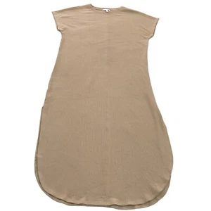 Time And Tru Womens Size L 12-14 Short Sleeve Rib Maxi Dress Side Slits Ant - Picture 1 of 13