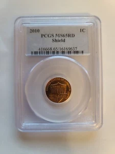 Centavo Lincoln Shield 2010 - rojo estado como nuevo - grado MS65RD por PCGS - Imagen 1 de 4