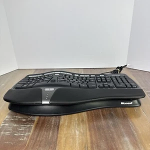 Microsoft 4000 V1.0 KU-0462 1048 lifter Natural Ergonomic Keyboard USB W/Stand - Afbeelding 1 van 13