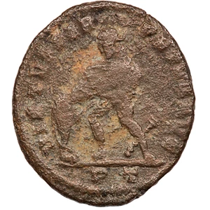EXTREMELY RARE ROMAN FOLLIS OF CONSTANTINE I - Hercules & Lion [Ticinum] (#3971) - Picture 1 of 4