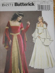 Renaissance Gown Costume Misses size 6-12 Butterick 4571 Sewing Pattern * - Picture 1 of 2