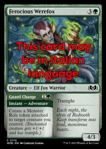 MTG 4x FEROCIOUS WEREFOX EXC - VOLPE MANNARA FEROCE 170 - WOE - MAGIC - Picture 1 of 1