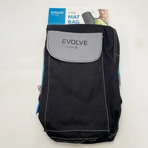 Evolve by Gaiam Black & Gray Yoga Mat Bag with shoulder strap pockets & full zip - Picture 1 of 5