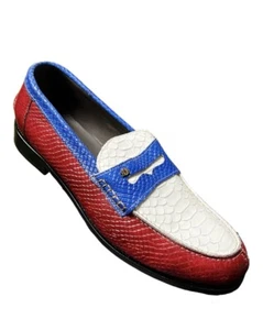 Italian Loafers Men’s Luxury Handmade Dress Shoes - Picture 1 of 7