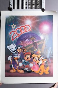 Disney EPCOT Celebrate The Future Hand In Hand 2000 Lithograph  27"H X 21 1/2" W