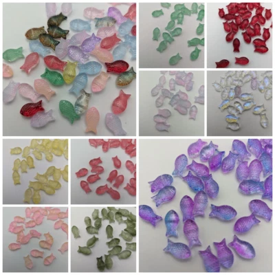 10 Glass Fish Shape Beads, 13 Colours To Choose From, 15mm - Image 1 of 4