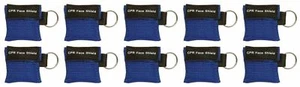 10pc CPR Mask Keychain Emergency Kit CPR Face Shields for First Aid AED Training - Picture 1 of 8