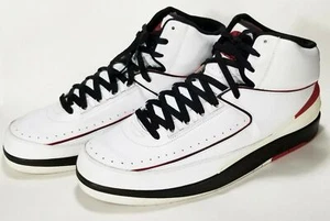 Air Jordan 2 Retro SZ 15 WHITE VARSITY RED BLACK CHICAGO 2004 308308-161 Vintage - Picture 1 of 7