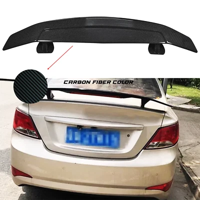 52" Carbon Fiber Spoiler Wing Rear Trunk Wing GT Style For Hyundai Accent - Image 1 of 4