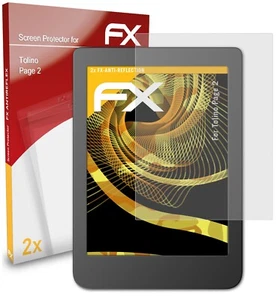 atFoliX 2x Film Protection d'écran pour Tolino Page 2 mat&antichoc - Photo 1/9
