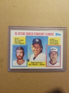 1984 Topps #716 Don Sutton - Blyleven - Koosman Strike Out Leaders  - Bild 1 von 2