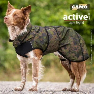 ACTIONFACTORY Active Cape Light Elastic Camouflage Regenjacke Hundejacke
