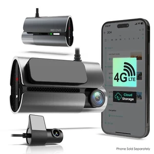 Rexing ProC4G 4G LTE 2-Channel Dash Cam with GPS – 2.5K Front + 1080p Rear - Picture 1 of 9