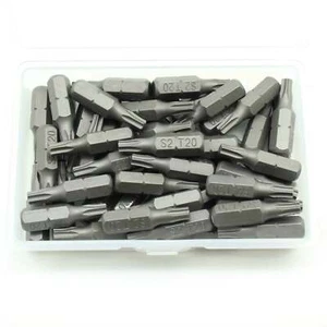 TMAX 50pc T10-T30 Torx 6 Point Impact Ready 1 Inch Screwdriver Insert Bits - Picture 1 of 10