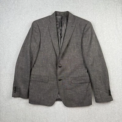 Abrigo deportivo John Varvatos Blazer para hombre talla 42R gris mezcla de lana de dos botones Foto 1 de 4