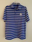 Under Armour Ryder Cup Whistling Straights Mens Size M Blue Stripe Golf Shirt
