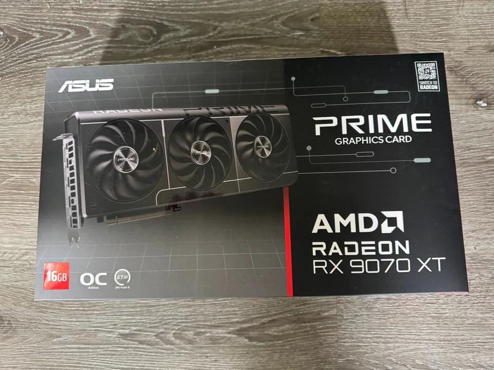 ASUS Prime Radeon RX 9070 XT OC Edition GPU Graphics Card