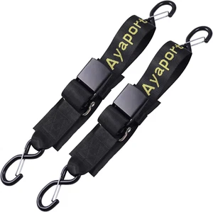 Heavy Duty Boat Tie Down Straps 2 Pack - 4ft x 2in for Trailers and Watercraft - Picture 1 of 12