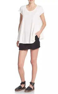 NWT FREE PEOPLE Women's Black Mini Utility Cargo Skort Black Denim Size 4 - Picture 1 of 11