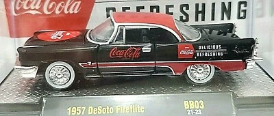 2021 M2 Machines Coca-Cola 1957 DESOTO FIREFLITE (Black) - Image 1 of 4