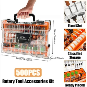 500PCS Dremel Rotary Tool Accessories Kit Grinding Sanding Polishing Set - Picture 1 of 12