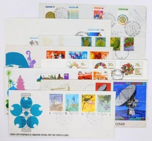 Singapore 1970 to 1973 First Day Covers, etc. Mixed Postmarks. - Picture 1 of 9