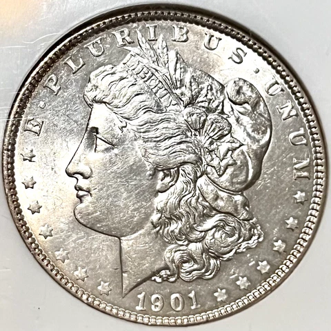 NGC AU-55! 1901 MORGAN DOLLAR Cover