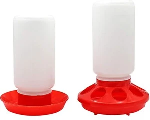 1 QT Poultry Chicken Chick Plastic Feeder Set / Water Set / Replacement - Picture 1 of 10