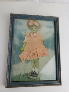 Framed dress art, vintage ca. 1940s - Bild 1 von 10