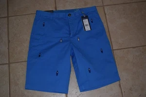 NWT Boy's Vineyard Vines Blue Surfboard (embroidered) Breaker Shorts sz 18 - Picture 1 of 5