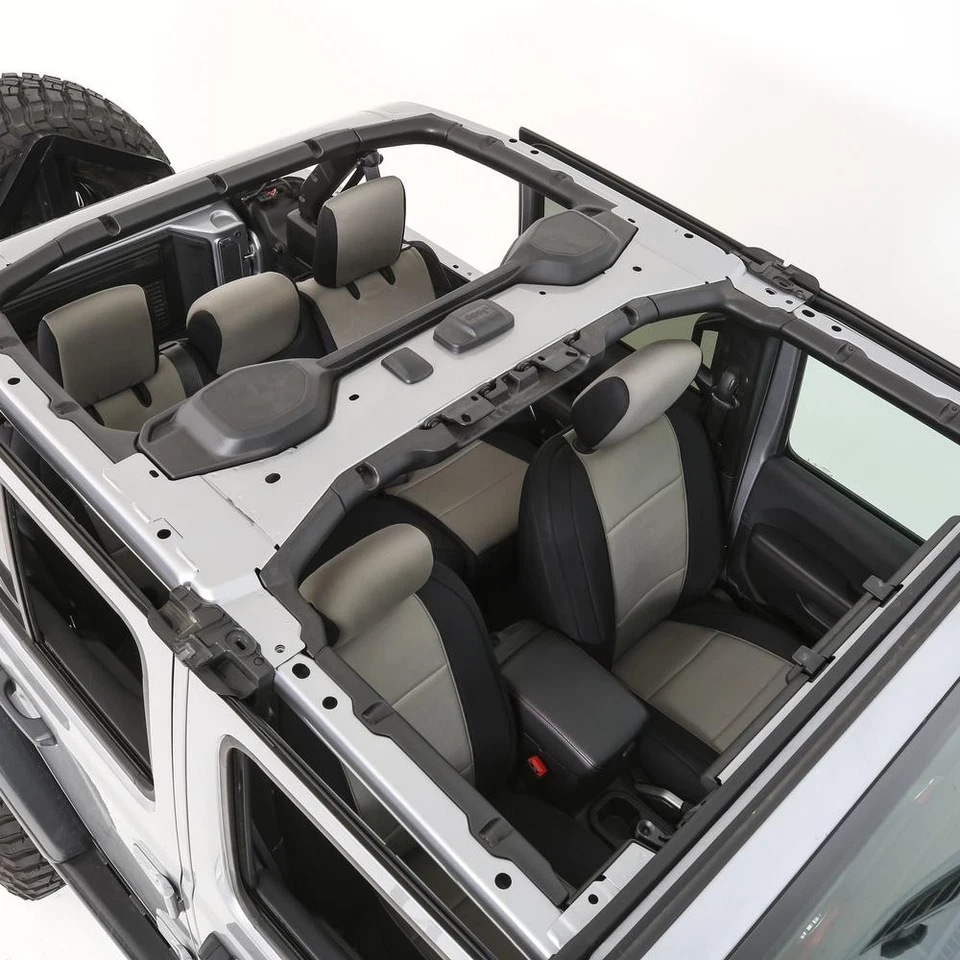 Cubierta de asiento de neopreno delantera/trasera Smittybilt 472122 carbón para 18-25 Wrangler JL Foto 1 de 1