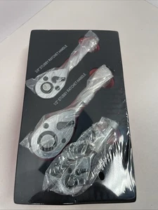 3 Pcs Quick-Release Ratchet Set with Teardrop Head 1/4, 3/8, 1/2-Inch - Picture 1 of 7