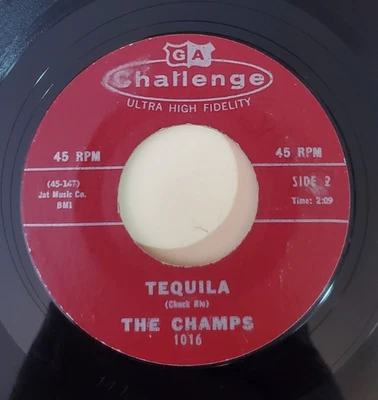 Champs TEQUILA / TRAIN TO NOWHERE (ROCK N ROLL 45) #1016 PLAYS VG++ - Image 1 of 4