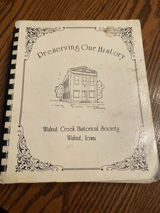 Vintage  1992 Cook Book Walnut Iowa Great Shape! Historical Society - Imagen 1 de 15