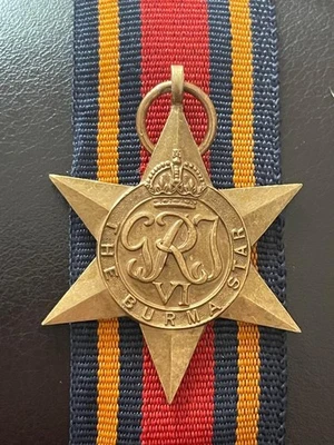 Original Burma Star Medal WWII British Campaign Award Decoration Military - Image 1 of 2