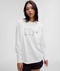 NWT Size 10 DISNEY X LULULEMON ALL YOURS LONG SLEEVE WHT White - Picture 1 of 7