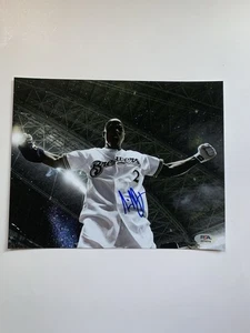Nyjer Morgan Signed Autographed 8x10 Photo PSA COA MILWAUKEE BREWERS - Picture 1 of 3