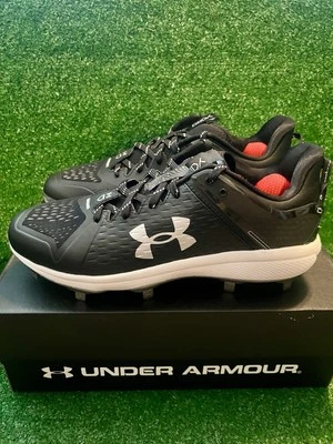 Under Armour Men's Yard Low MT Sz 10.5 Baseball Cleats Black New In BOX - Image 1 of 4